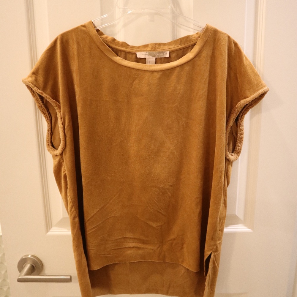 Suede top Burnt Orange